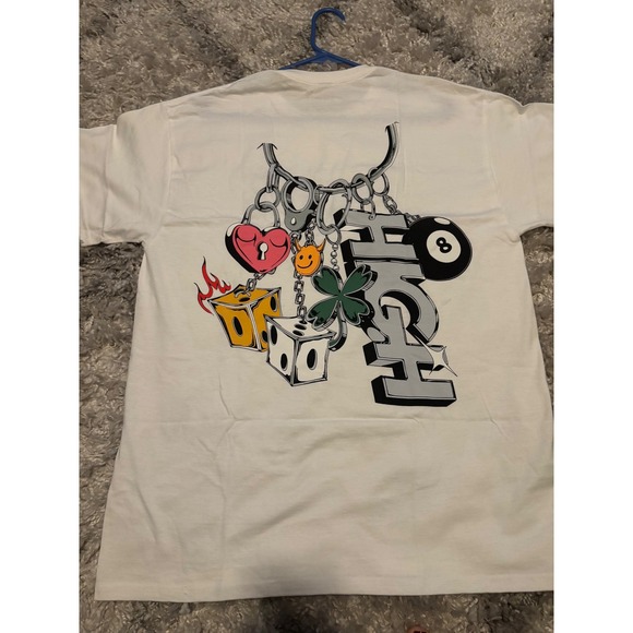 Highland Creek Other - HIGH Graphic T Shirt White Charm Print Streetwear Mens Large NWOT